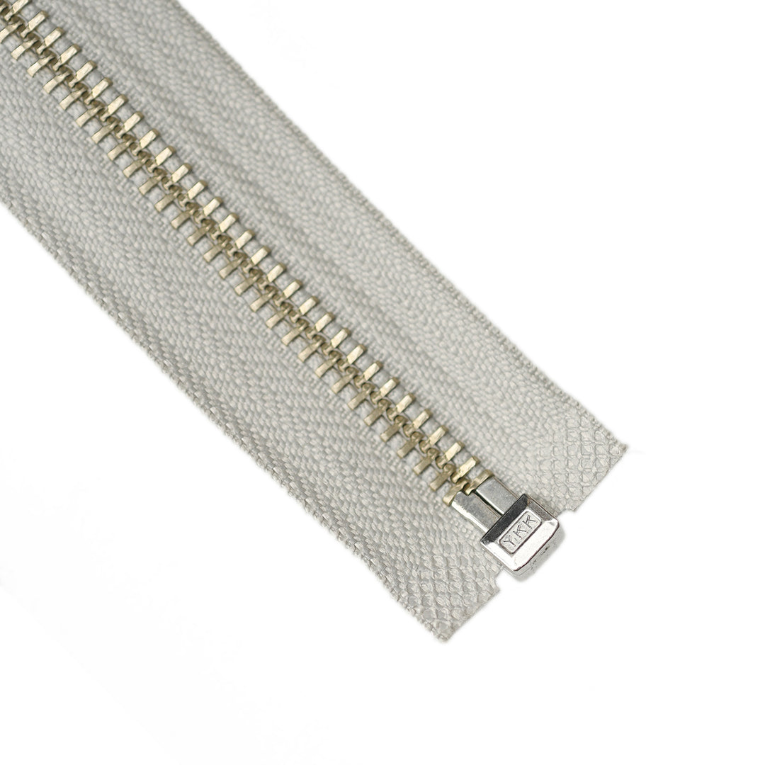 YKK METAL OPEN-END ZIP NO.5 NICKEL COL 576 WARM GREY