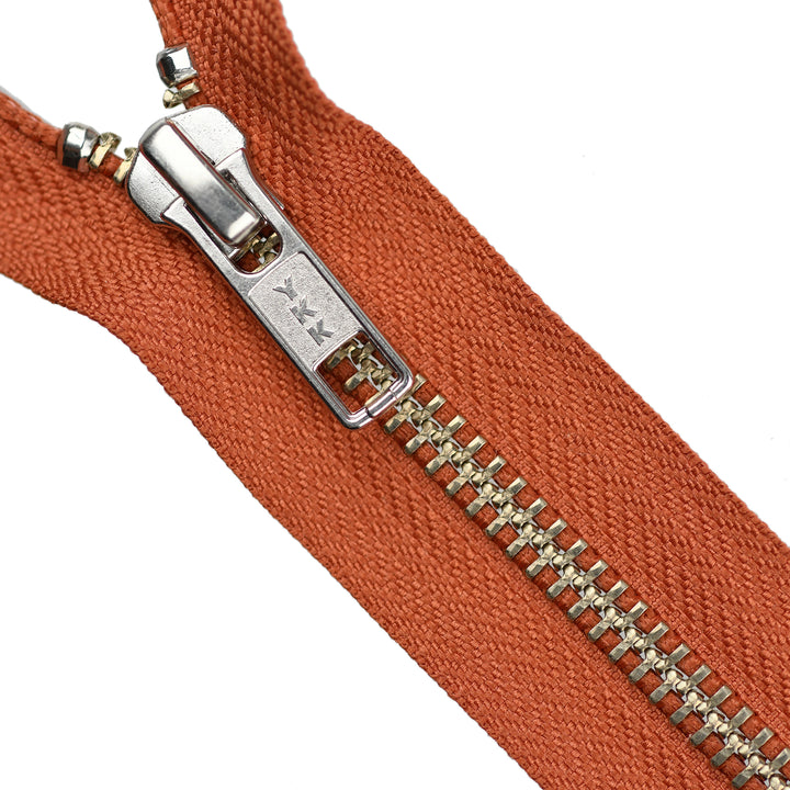 YKK METAL OPEN-END ZIP NO.5 NICKEL COL 850 RUST