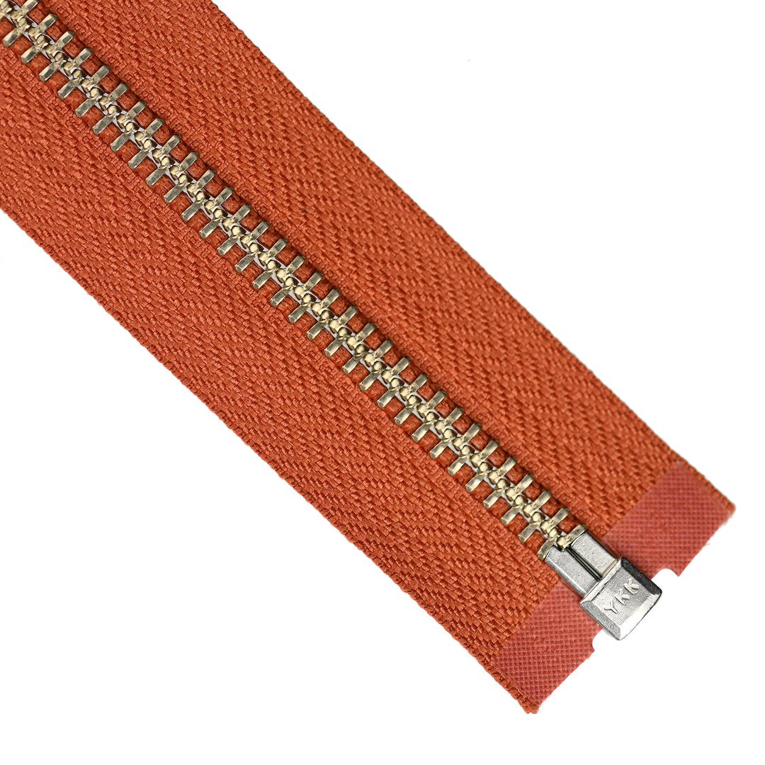 YKK METAL OPEN-END ZIP NO.5 NICKEL COL 850 RUST
