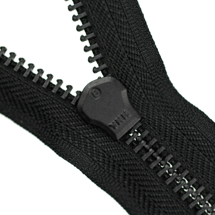 YKK METAL OPEN-END ZIP NO.8 BLACK OXY COL 580 BLACK