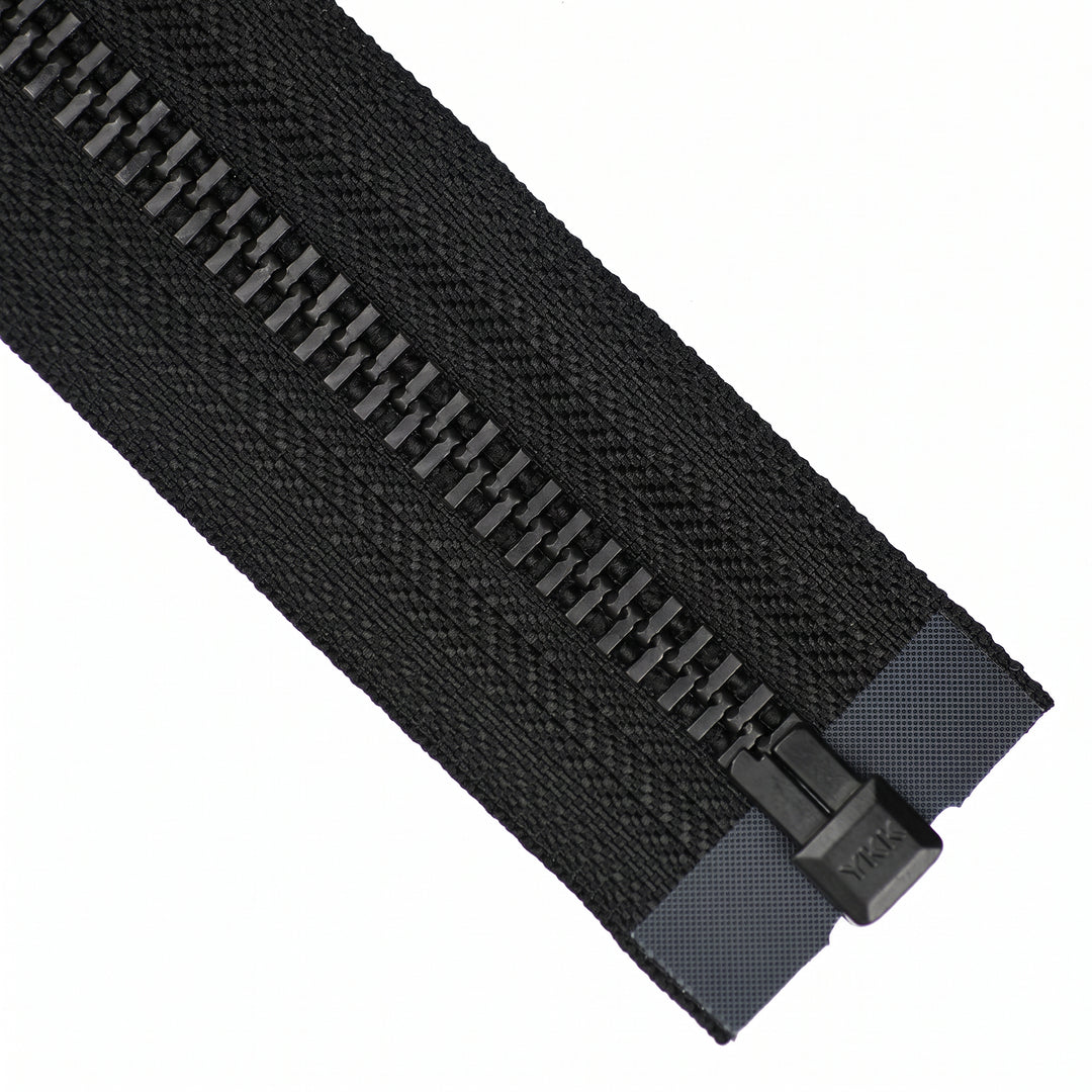 YKK METAL OPEN-END ZIP NO.8 BLACK OXY COL 580 BLACK
