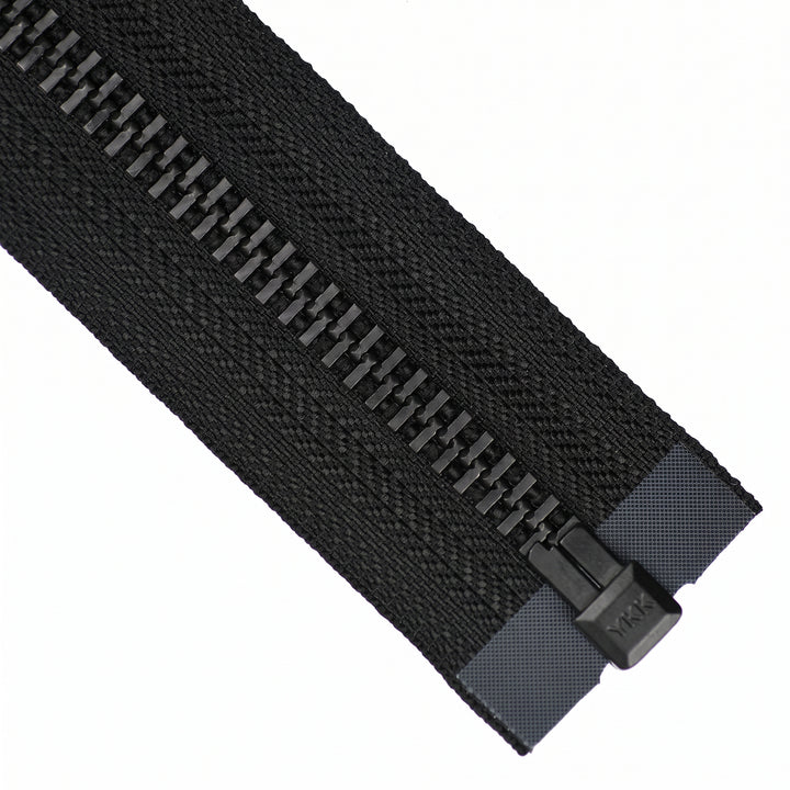 YKK METAL OPEN-END ZIP NO.8 BLACK OXY COL 580 BLACK