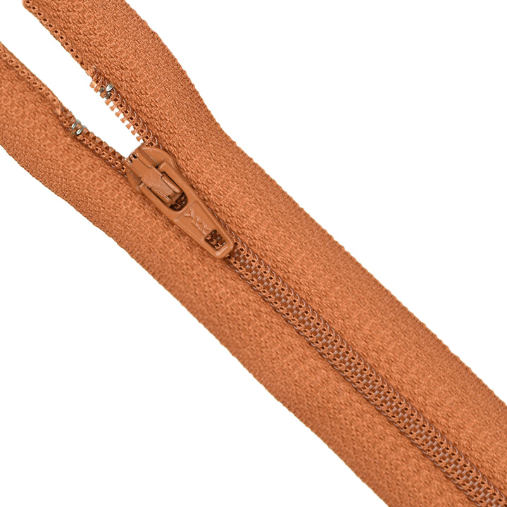 YKK NYLON CLOSED-END ZIP NO.3 COL 079 AMBER RUST