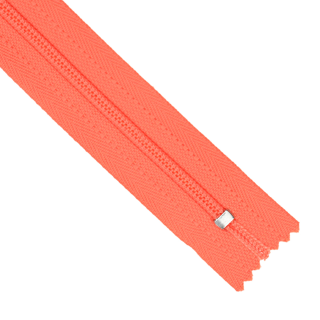 YKK NYLON CLOSED-END ZIP NO.3 COL 200 FLAME RED