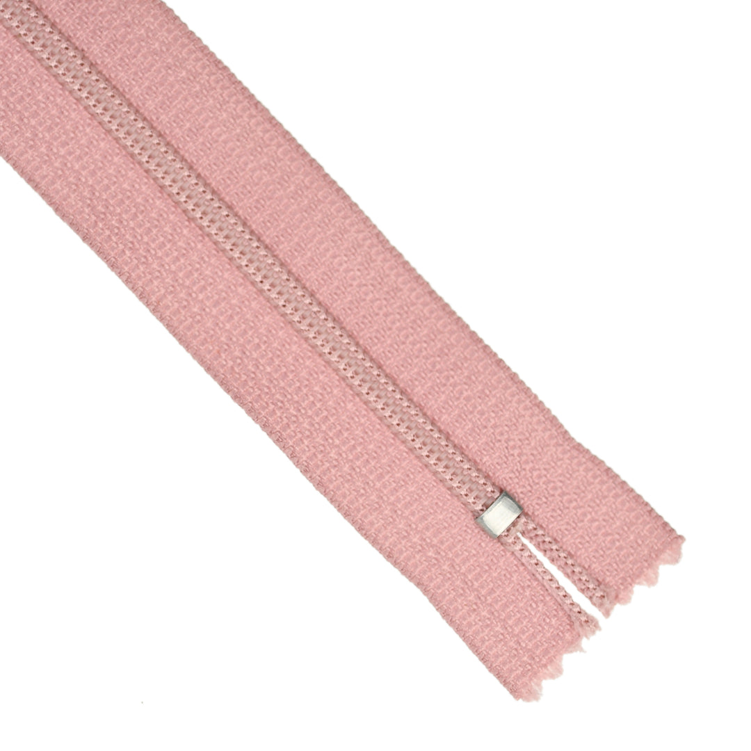 YKK NYLON CLOSED-END ZIP NO.3 COL 377 DUSTY PINK