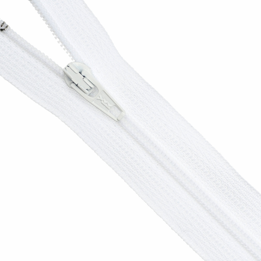 YKK NYLON CLOSED-END ZIP NO.3 COL 501 WHITE