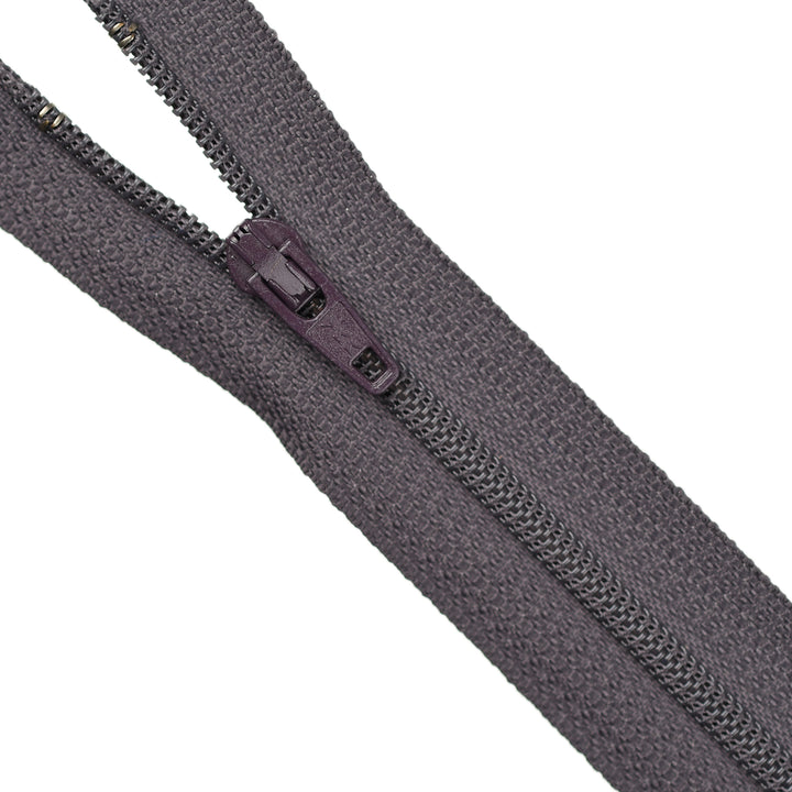 YKK NYLON CLOSED-END ZIP NO.3 COL 8639 DARK VIOLET