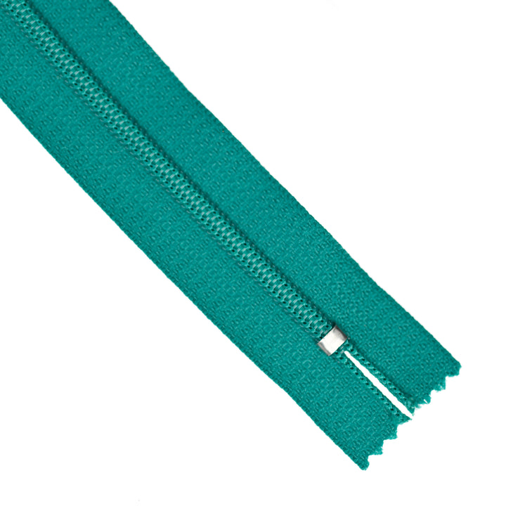 YKK NYLON CLOSED-END ZIP NO.3 COL 877 VIVID TEAL