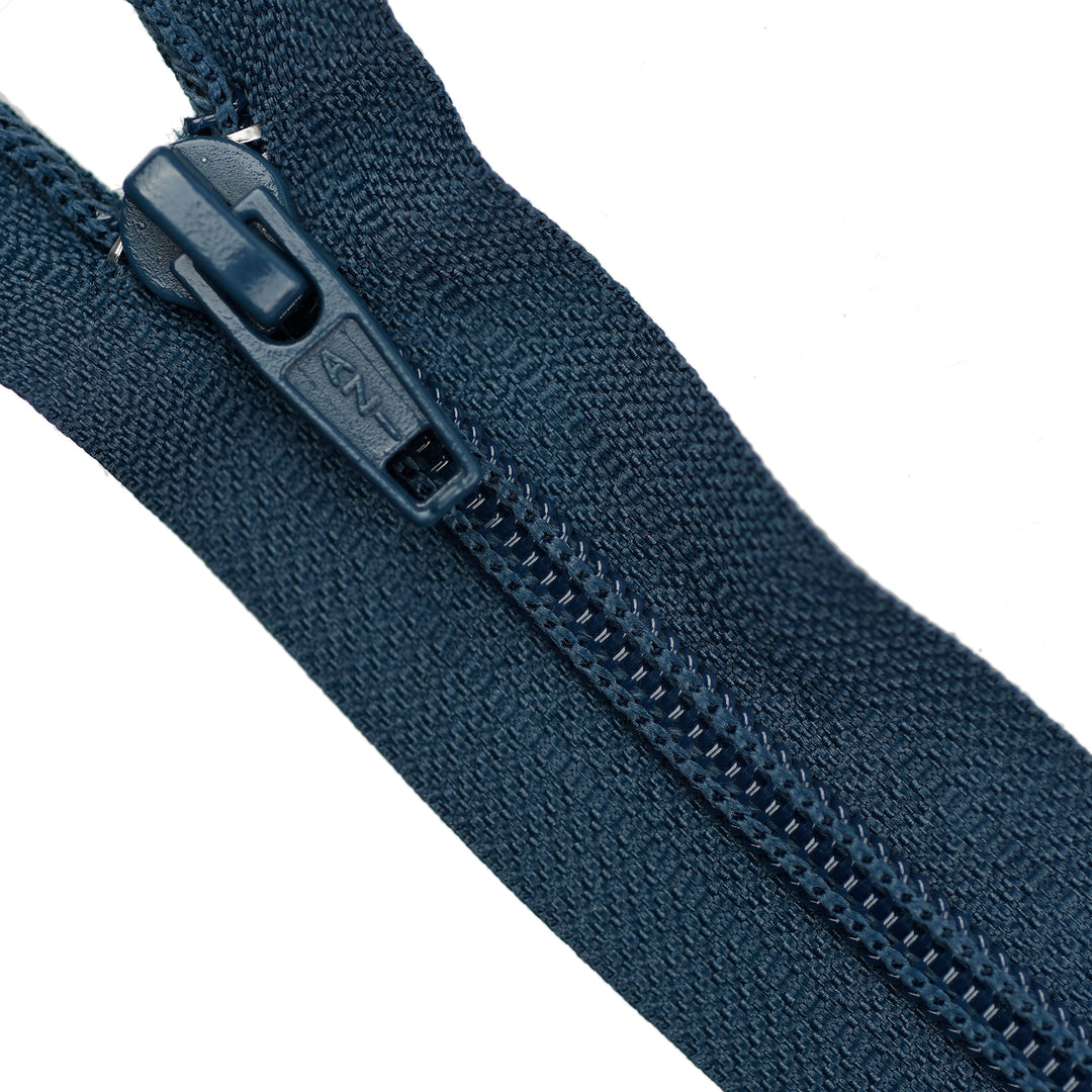 NYLON OPEN-END ZIP NO.5 COL DEEP DENIM BLUE