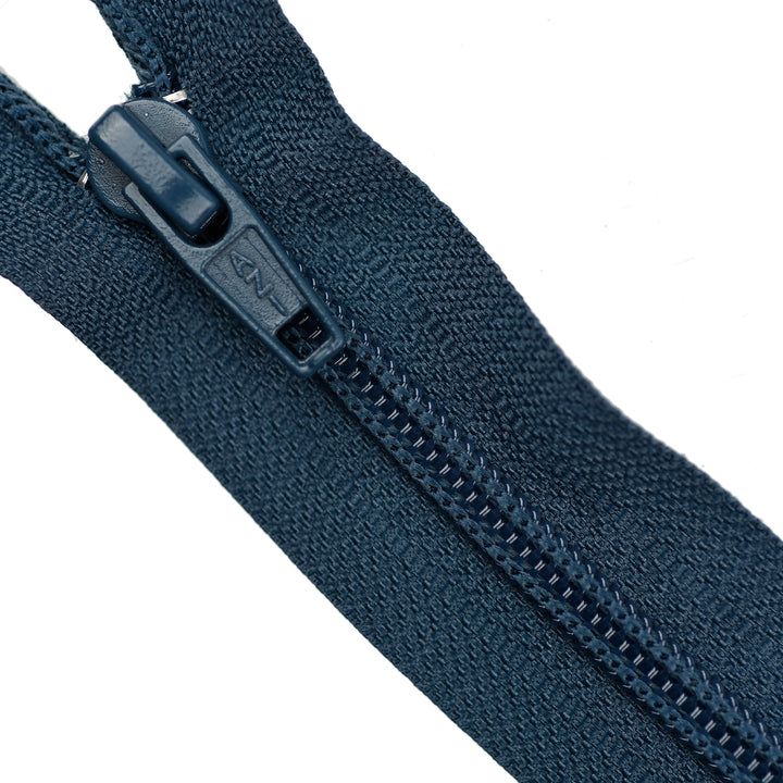 NYLON OPEN-END ZIP NO.5 COL DEEP DENIM BLUE