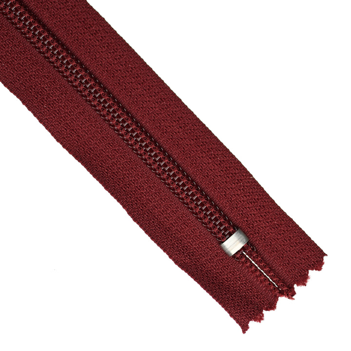 YKK NYLON CLOSED-END ZIP NO.5 COL 527 BURGUNDY