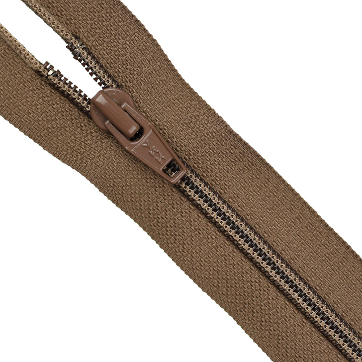 YKK NYLON CLOSED-END ZIP NO.5 COL 563 MOCHA