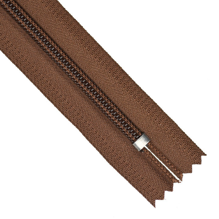 YKK NYLON CLOSED-END ZIP NO.5 COL 568 WALNUT