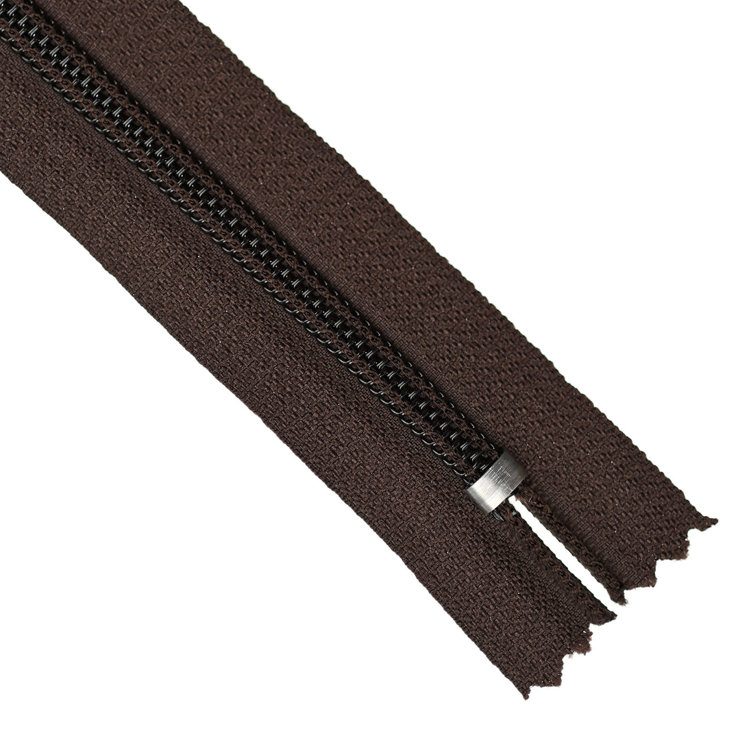 YKK NYLON CLOSED-END ZIP NO.5 COL 570 BROWN