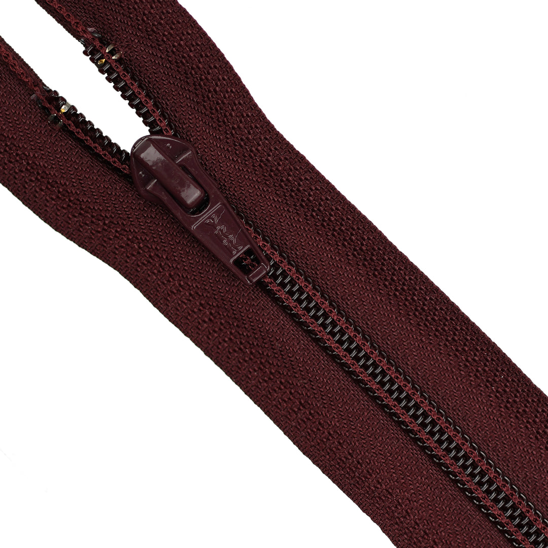 YKK NYLON CLOSED-END ZIP NO.5 COL 864 DARK WINE