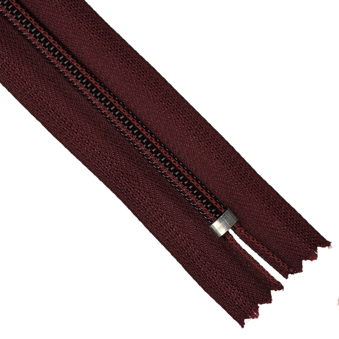 YKK NYLON CLOSED-END ZIP NO.5 COL 864 DARK WINE