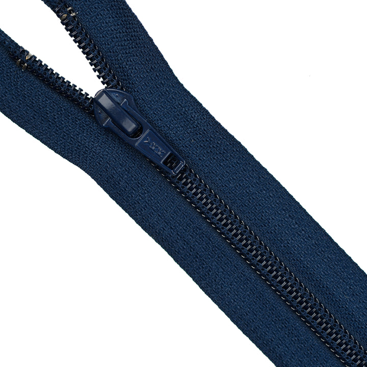 YKK NYLON CLOSED-END ZIP NO.5 COL 919 DEEP BLUE