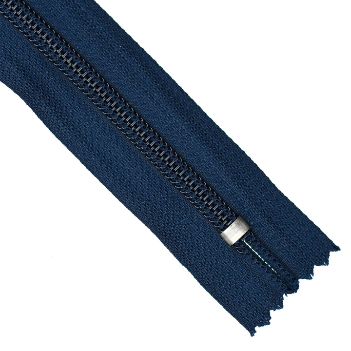 YKK NYLON CLOSED-END ZIP NO.5 COL 919 DEEP BLUE