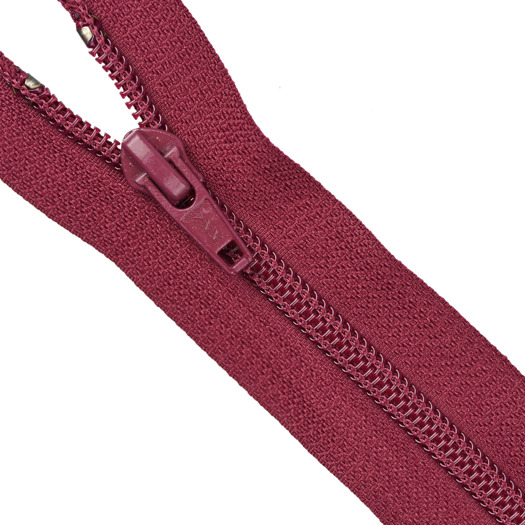 YKK NYLON OPEN-END ZIP NO.5 COL 525 DARK CHERRY