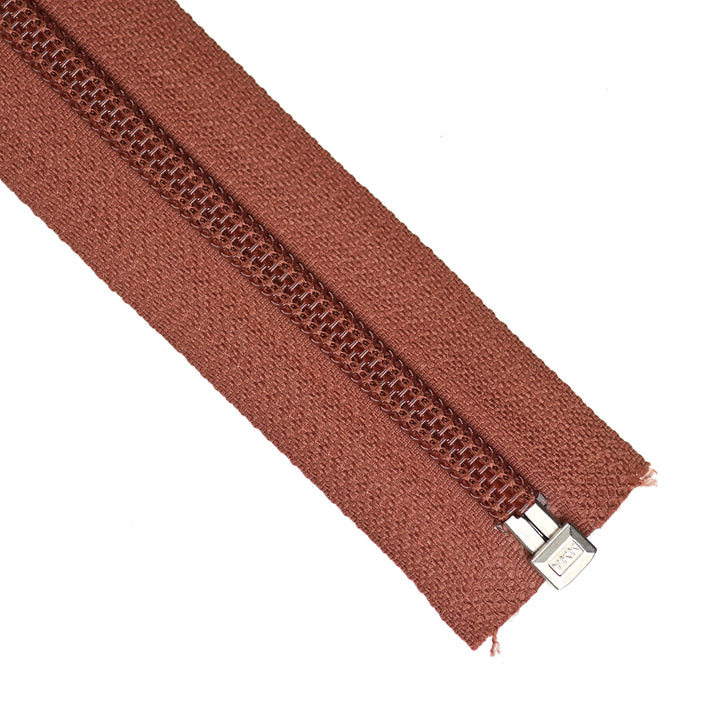 YKK NYLON OPEN-END ZIP NO.5 COL 855 DUSTY RUST