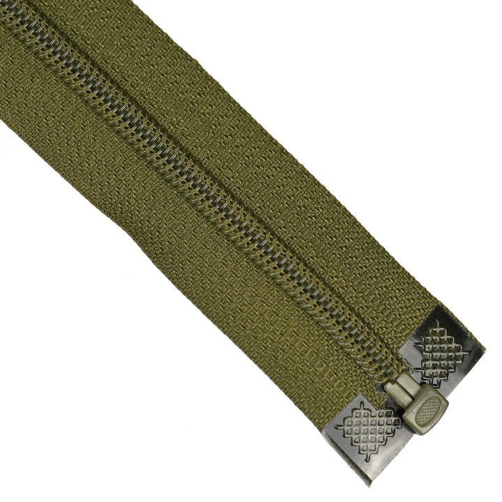 NYLON OPEN-END ZIP NO.5 COL DARK KHAKI